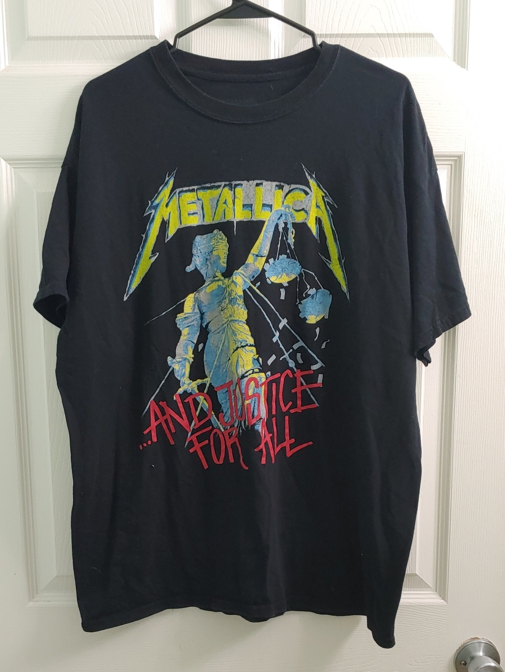 Metallica And Justice For All T Shirt Black Unisex Tee Size XL